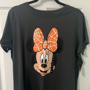 Torrid Gray Tee with Minnie Mouse and Orange Bow